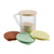 Winco 10 oz Dredge Set with 4 Colored Snap-On Lids