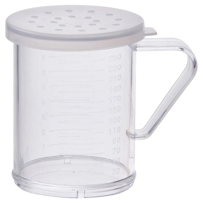 Winco 10 oz Dredge with 3 Clear Snap-on Lids