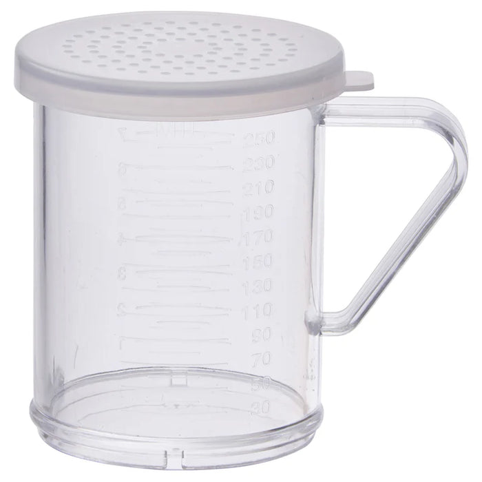 Winco 10 oz Dredge with 3 Clear Snap-on Lids
