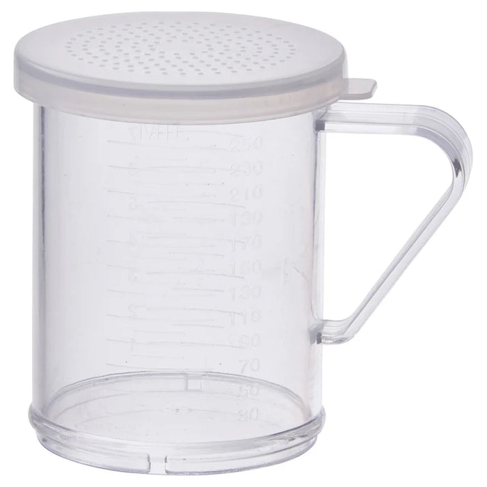 Winco 10 oz Dredge with 3 Clear Snap-on Lids