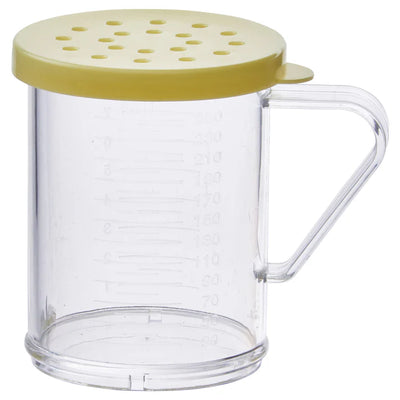 Winco 10 oz Dredge Set with 4 Colored Snap-On Lids