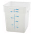 Winco Square Storage Container, White Polypropylene