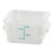 Winco Square Storage Container, White Polypropylene