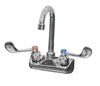 Serv-Ware PFW4G-CWP 4" Center Splash Mount Faucet with Gooseneck Spout – NSF
