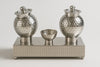 Stainless Steel Hammered Pani Puri Bowl Set with Lids