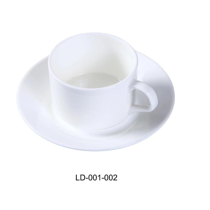 Yanco LD-001 6 oz Stackable Coffee/Tea Cup, 3″ Diameter, Porcelain, Bone White (3Dz)