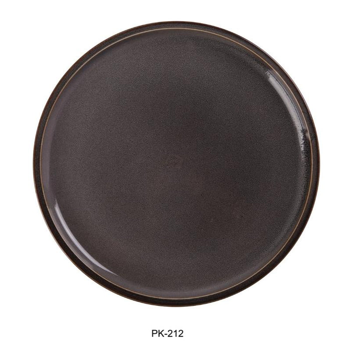 Yanco PK-212 Round Plate With Upright Rim Ceramic Peacock Dinner Plate Pack of 12 (1Dz)