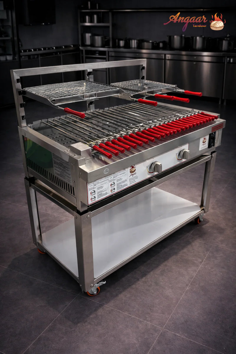 Angaar PKG-24 24" Automatic Pivoting Kebab Grill, Commercial Gas BBQ Grill