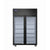 Atosa Plus Two Section Pass-Thru Refrigerator with Front and Rear Glass Doors Black Exterior