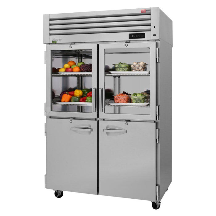 Turbo Air PRO-50R-GSH-N PRO Series Top Mount Reach-in Refrigerator With Glass  And Solid Door 50.8 cu. ft.