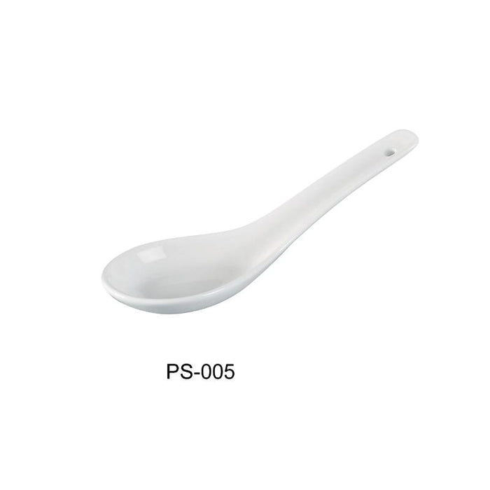 Yanco PS-005 Soup Spoon, 5.5″ Length, Porcelain, Bone White (6Dz)