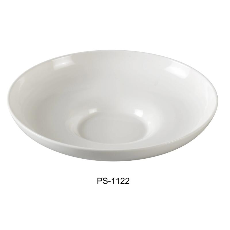 Yanco PS-1122 Salad Bowl, 27 oz Capacity, 12″ Diameter, Porcelain, Bone White Color Pack of 12 (1Dz)