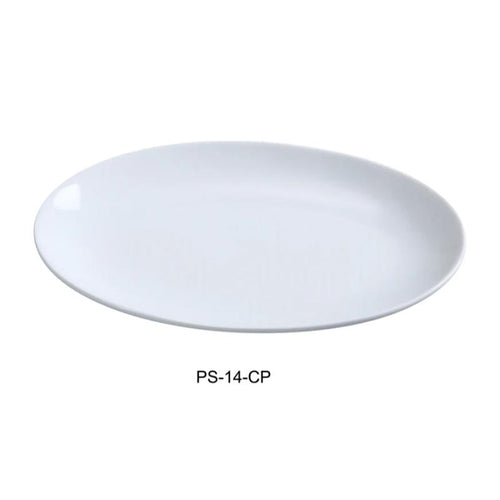 Yanco PS-14-CP Piscataway 14" x 10" Coupe Platter, China (1Dz)