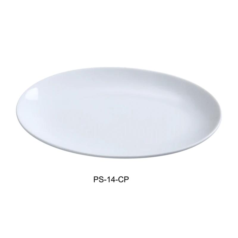 Yanco PS-14-CP Piscataway 14" x 10" Coupe Platter, China (1Dz)