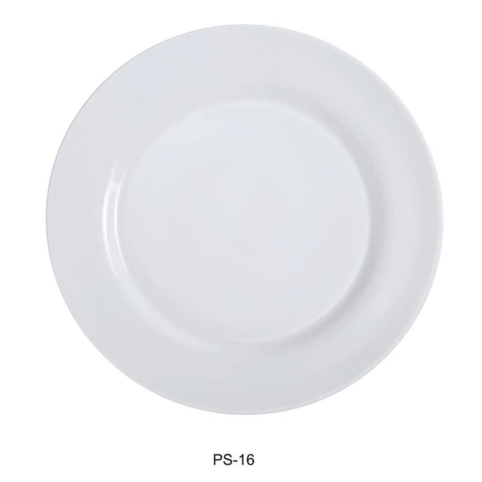Yanco PS-16 Dinner Plate, 10.5″ Diameter, Porcelain, Bone White (1Dz)