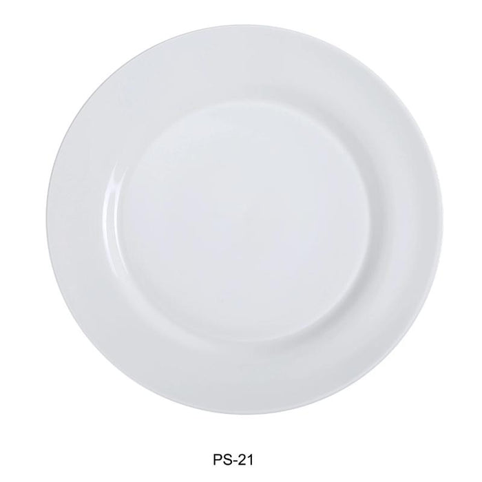 Yanco PS-21 Dinner Plate, 12″ Diameter, Porcelain, Bone White (1Dz)