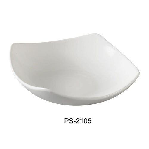 Yanco PS-2105 5.5″ Square Bowl, 6-Ounce, Porcelain, Bone White Pack of 36 (3Dz)