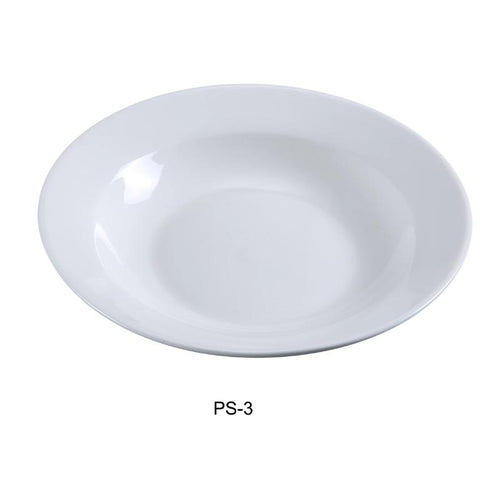 Yanco PS-3 Soup Plate, 10 oz Capacity, 9″ Diameter, Porcelain, Bone White (2Dz)