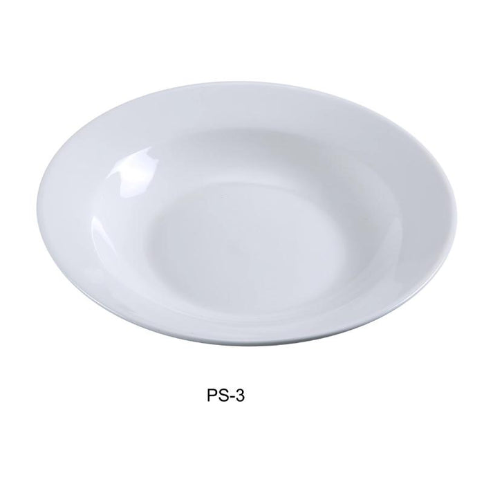 Yanco PS-3 Soup Plate, 10 oz Capacity, 9″ Diameter, Porcelain, Bone White (2Dz)