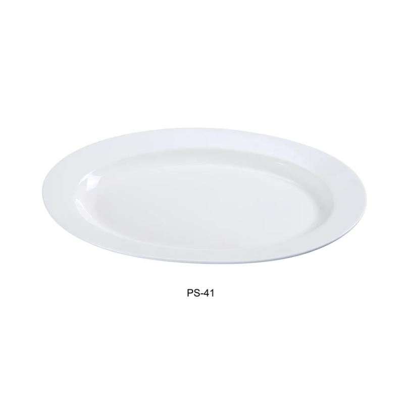 Yanco PS-41 Piscataway" Oval Platter, China, White (1Dz)