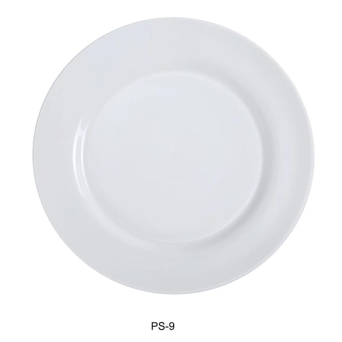 Yanco PS-9 Dinner Plate, 9.5″ Diameter, Porcelain, Bone White (2Dz)