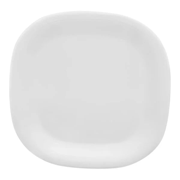 Thunder Group Melamine Western 11" X 11" ROUND SQUARE PLATE, PASSION WHITE, Pack of 12