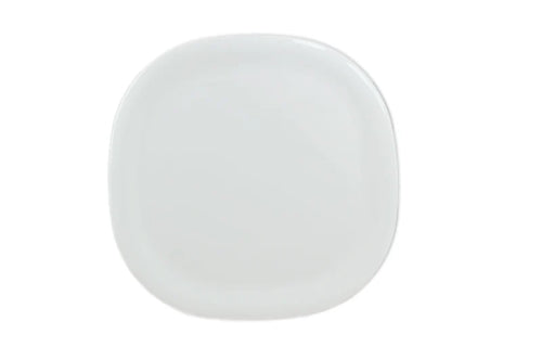 Thunder Group Melamine Western 14" X 14" ROUND SQUARE PLATE, PASSION WHITE, Pack of 6