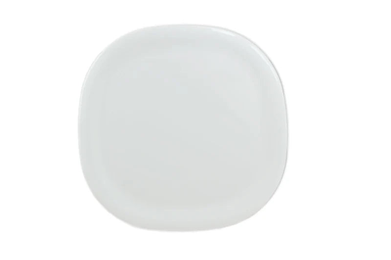 Thunder Group Melamine Western 14" X 14" ROUND SQUARE PLATE, PASSION WHITE, Pack of 6