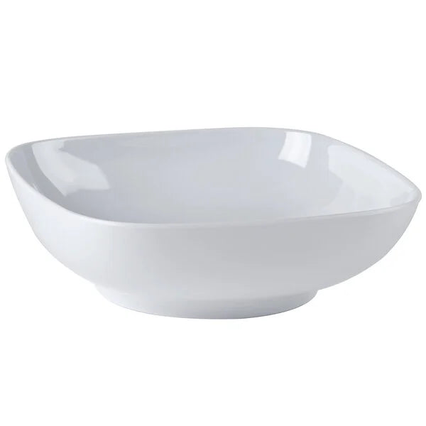 Thunder Group Melamine Western 5 OZ, 3 1/2" X 3 1/2" ROUND SQUARE BOWL, 1 1/2" DEEP, PASSION WHITE, Pack of 12