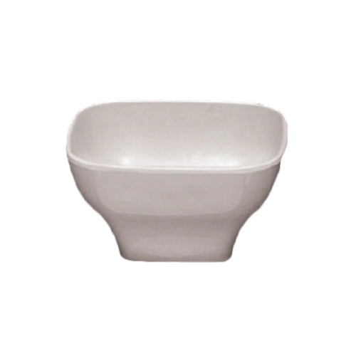 Thunder Group Melamine Western 14 OZ, 4 3/4 X 4 3/4" ROUND SQUARE BOWL, 2 1/2" DEEP, PASSION WHITE, Pack of 12