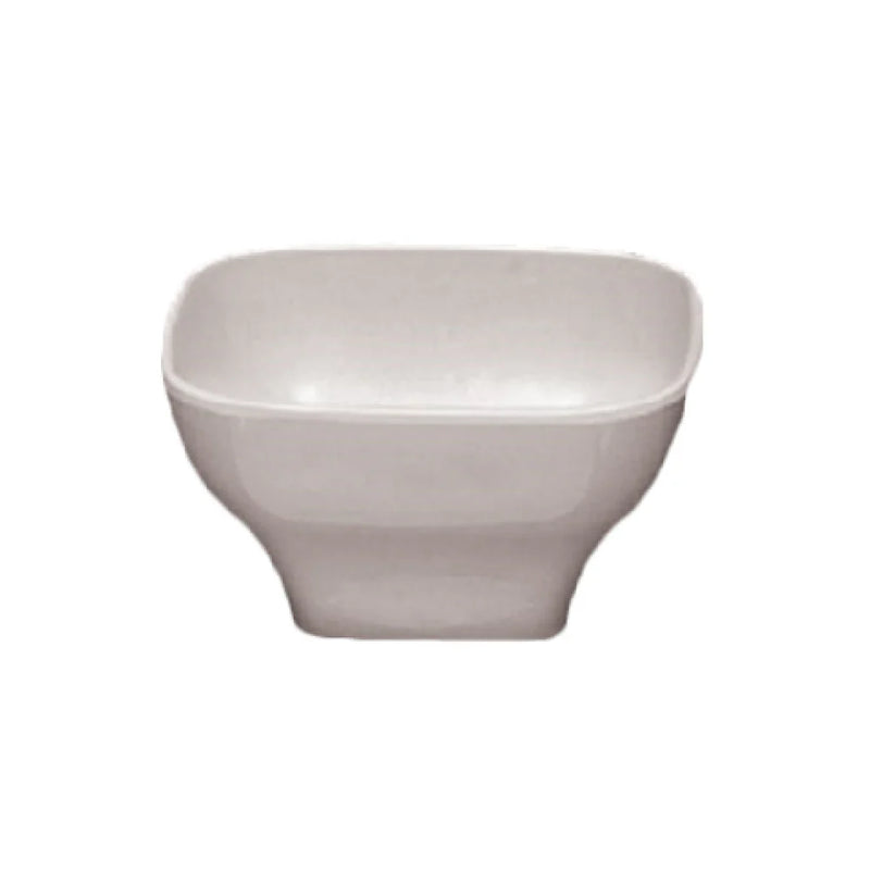 Thunder Group Melamine Western 14 OZ, 4 3/4 X 4 3/4" ROUND SQUARE BOWL, 2 1/2" DEEP, PASSION WHITE, Pack of 12