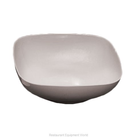 Thunder Group Melamine Western 128 OZ, 11" X 11" ROUND SQUARE BOWL,  3 1/2" DEEP, PASSION WHITE, Pack of 6