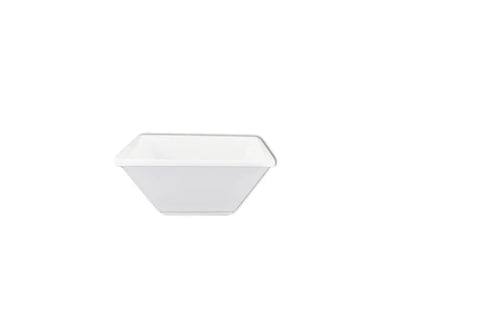 Thunder Group Melamine Western 11 OZ, 4 3/4" x 4 3/4" SQUARE BOWL, 2" DEEP, PASSION WHITE, Pack of 12