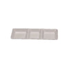 Thunder Group Melamine Western 28 OZ, 15" X 6 1/4" X 1 3/8", RECTANGULAR 3 SECTION COMPARTMENT TRAY, PASSION WHITE, Pack of 6