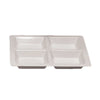Thunder Group Melamine Western 60 OZ, 13 1/2" X 13 1/2" X 1 3/8", SQUARE 4 SECTION COMPARTMENT TRAY, PASSION WHITE, Pack of 6