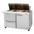 Turbo Air PST-48-18-D2R-N PRO Series Mega Top Sandwich/Salad Prep Table with Two Sections 12.0 cu. ft