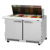 Turbo Air PST-48-18-FB-N PRO Series Mega Top Sandwich/Salad Prep Table with Two Sections 11.1 cu. ft