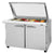 Turbo Air PST-48-18-N-GL Rear Mount PRO Series Mega Top Sandwich/Salad Prep Table-Glass Lid with Two Sections 15.0 cu. ft