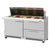 Turbo Air PST-60-24-D2R(L)-FB-N PRO Series Mega Top Sandwich/Salad Prep Table with Two Sections 14.8 cu. ft