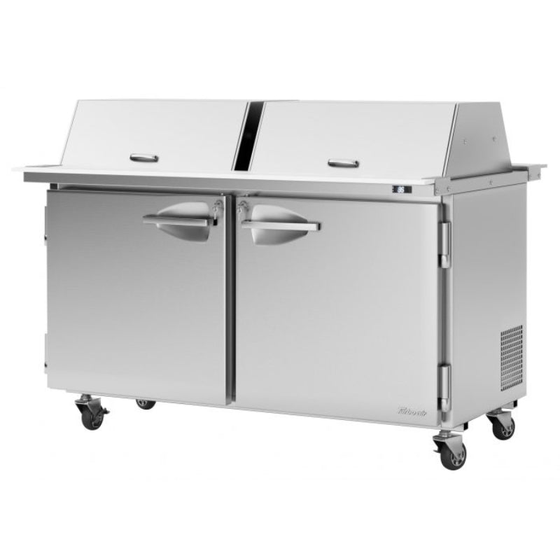 Turbo Air PST-60-24-N-DS Rear Mount PRO Series Mega Top Sandwich/Salad Prep Table-Dual Sided with Two Sections 19.0 cu. ft
