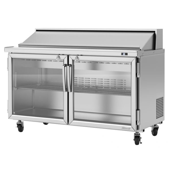 Turbo Air PST-60-G-N Side Breathing PRO Series Sandwich/Salad Unit-Glass Door 16.0 cu. ft