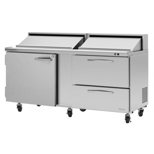 Turbo Air PST-72-D2R-N Rear Mount PRO Series Sandwich/Salad Unit with Two Sections 23.0 cu. ft