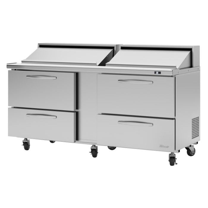 Turbo Air PST-72-D4-N Rear Mount PRO Series Sandwich/Salad Unit with Two Sections 23.0 cu. ft