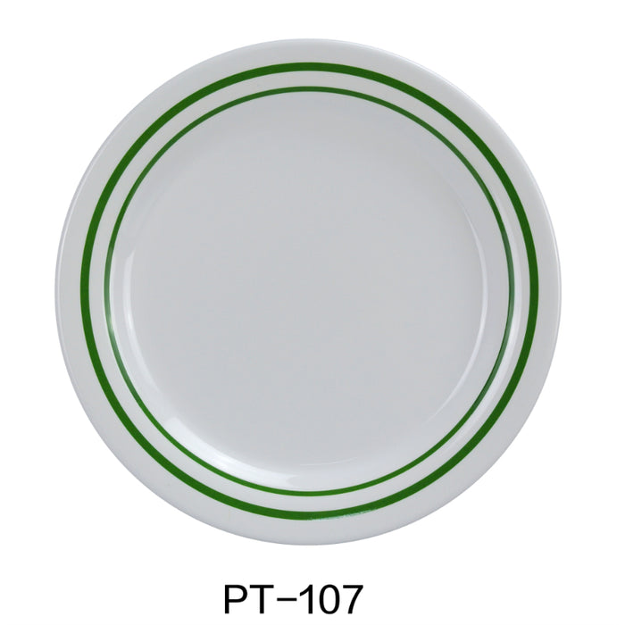Yanco PT-107 Pine Tree Round Dinner Plate, 7.25" Dia, Melamine Pack of 48 (4 Dz)