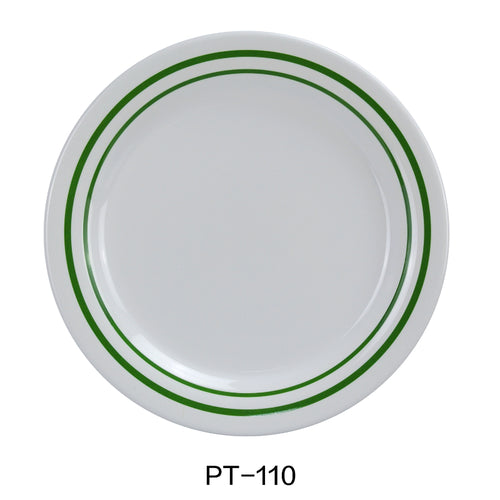 Yanco PT-110 Pine Tree Round Dinner Plate, Melamine Pack of 24 (2 Dz)