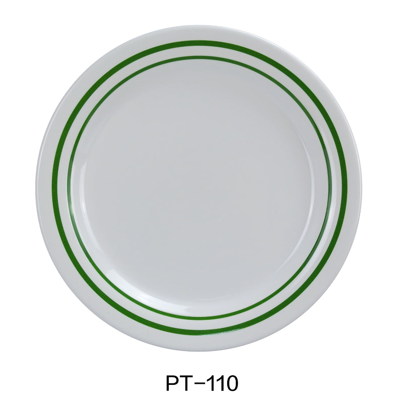 Yanco PT-110 Pine Tree Round Dinner Plate, Melamine Pack of 24 (2 Dz)