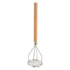 Potato Masher, Round, Wooden Handle, Chrome Plated by Winco
