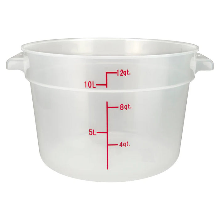 Round Storage Container, Translucent, Polypropylene by Winco