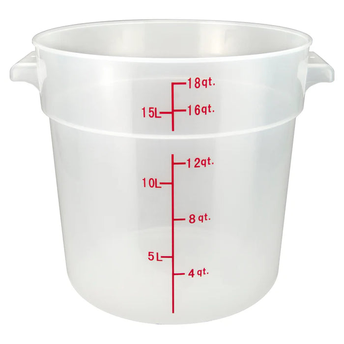 Round Storage Container, Translucent, Polypropylene by Winco