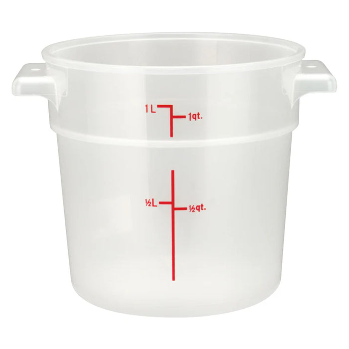 Round Storage Container, Translucent, Polypropylene by Winco